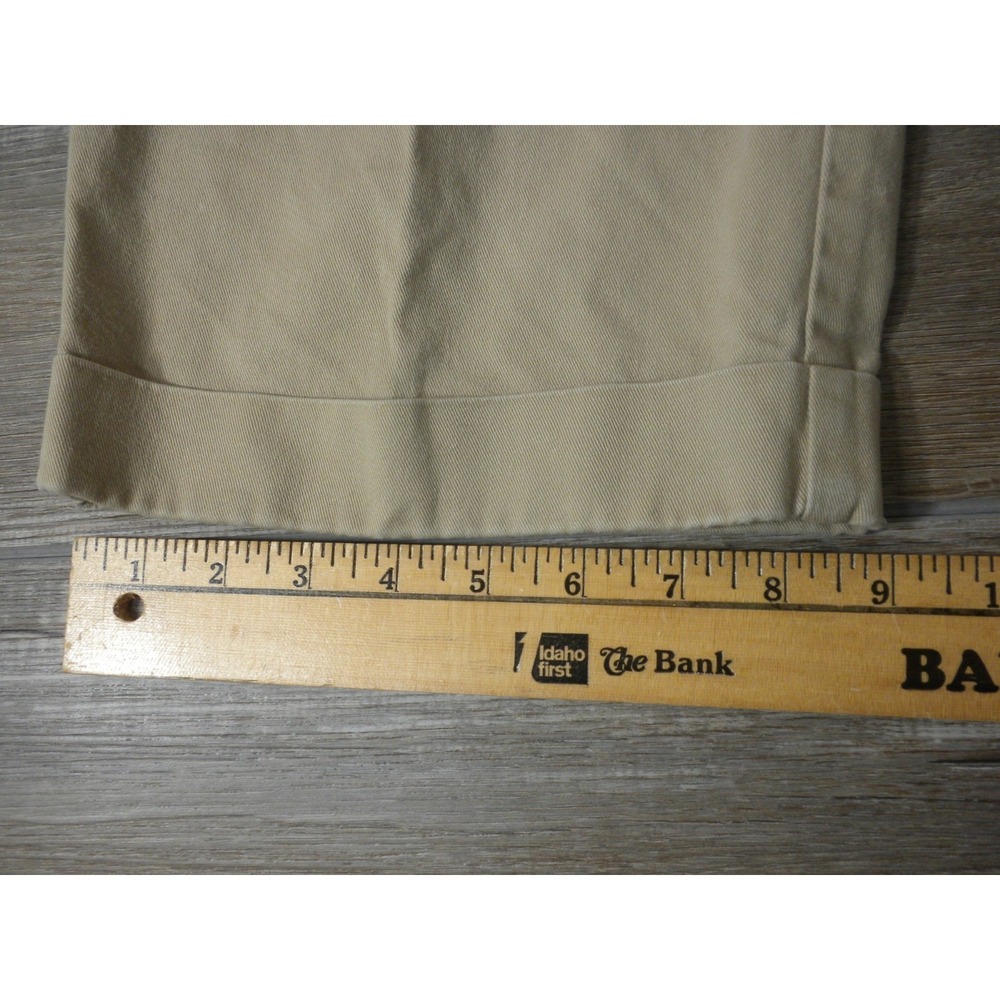 Polo Ralph Lauren Pants Mens 42x30 Beige Hammond Chino Pleated Twill Vintage USA - Picture 12 of 12